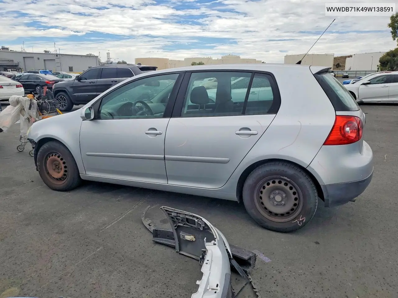 2009 Volkswagen Rabbit VIN: WVWDB71K49W138591 Lot: 61904536