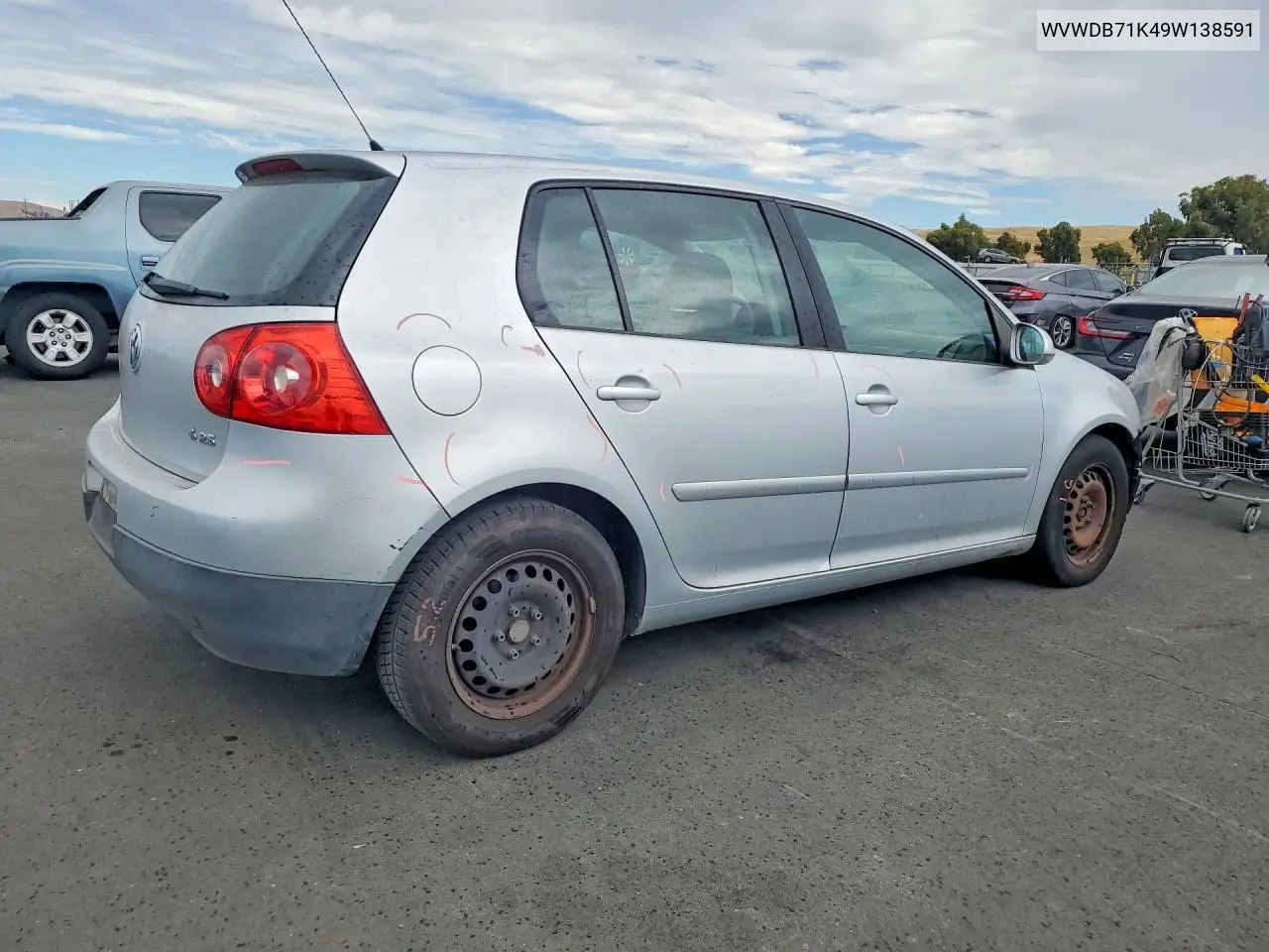 2009 Volkswagen Rabbit VIN: WVWDB71K49W138591 Lot: 61904536