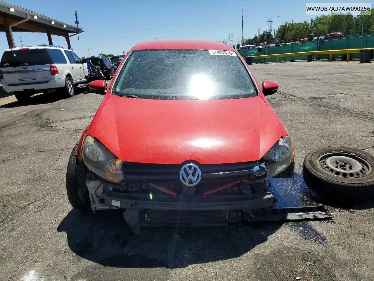 2010 Volkswagen Golf VIN: WVWDB7AJ7AW090256 Lot: 57997016