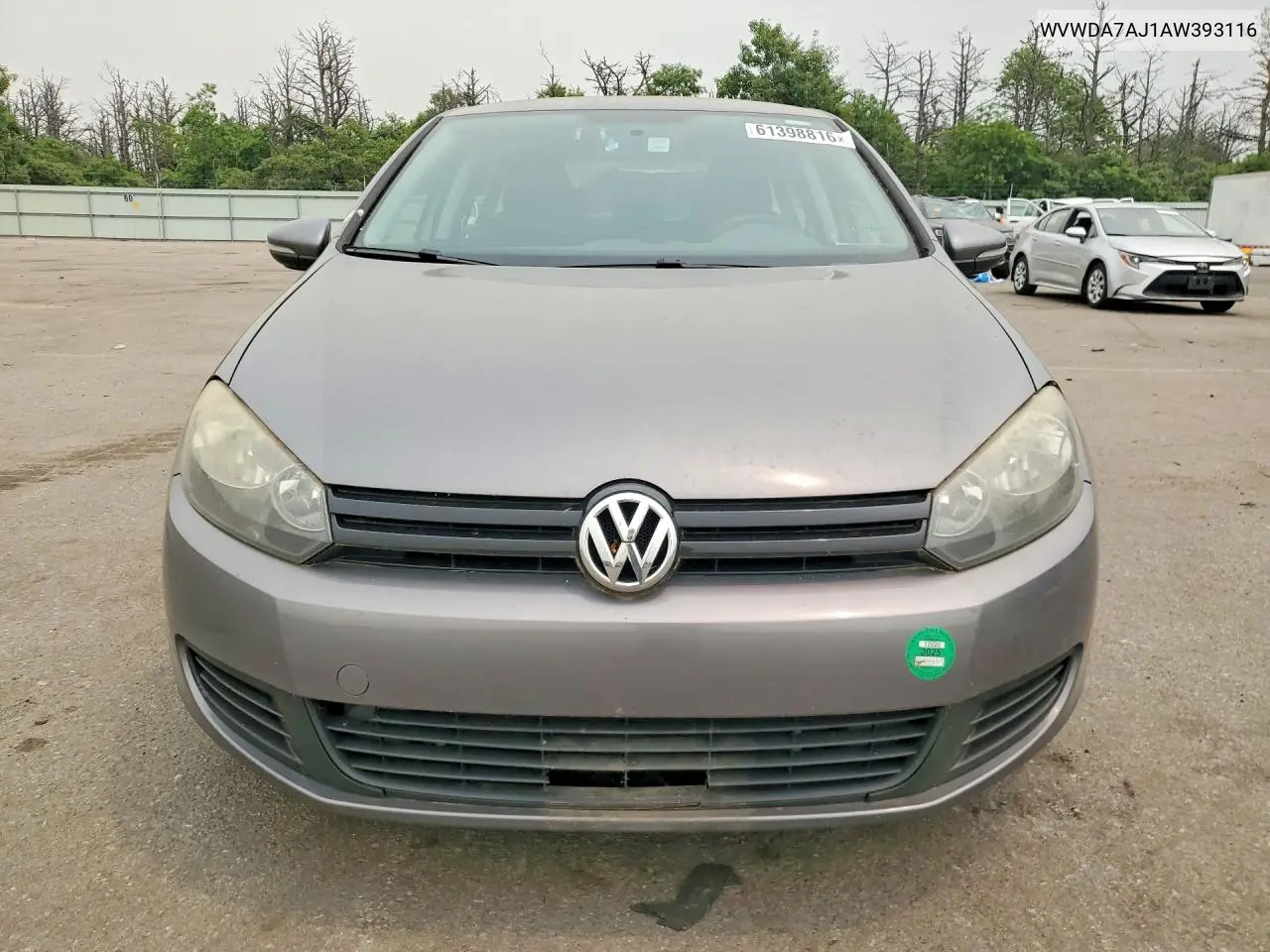 2010 Volkswagen Golf VIN: WVWDA7AJ1AW393116 Lot: 61398816