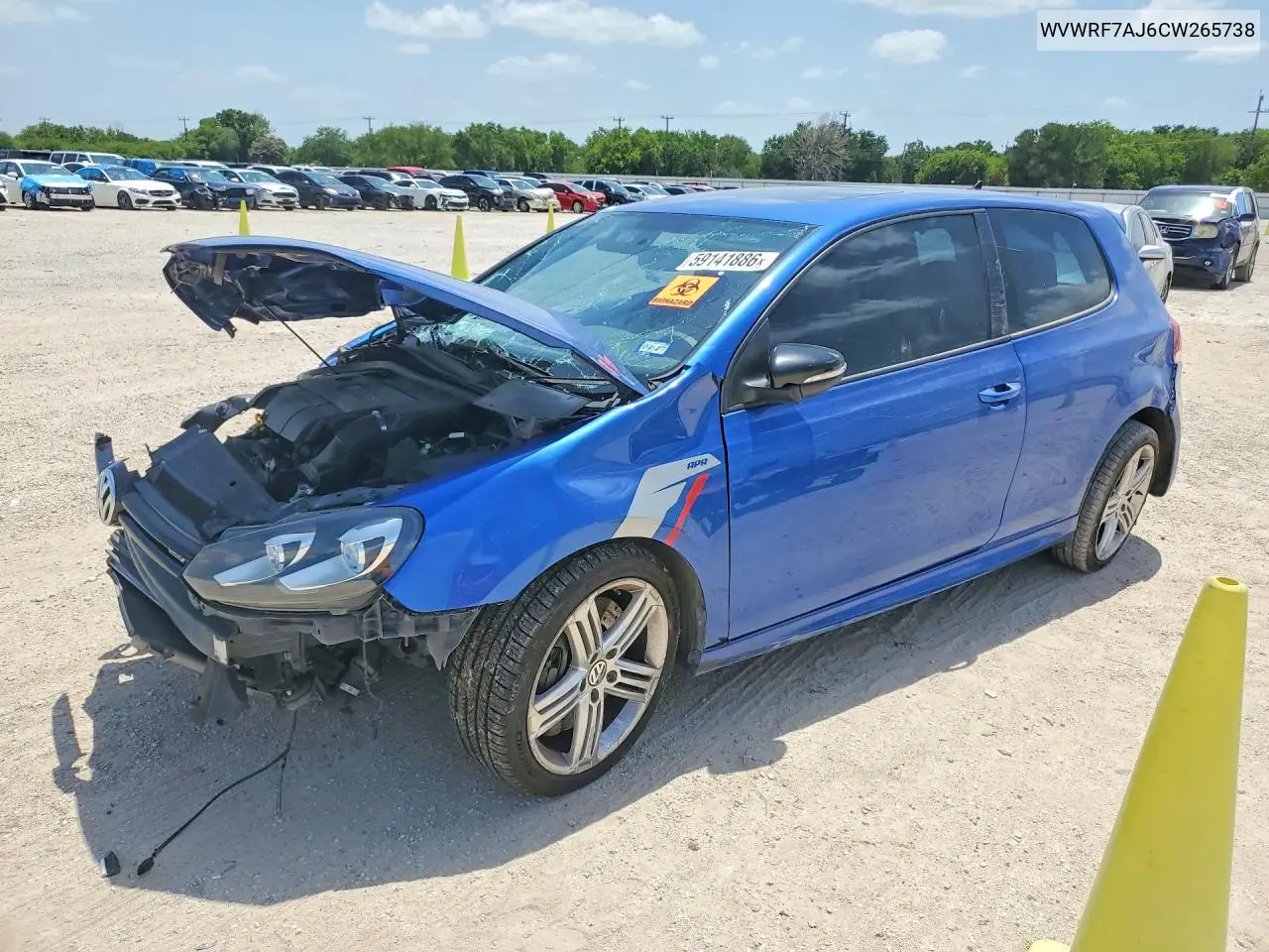 2012 Volkswagen Golf R VIN: WVWRF7AJ6CW265738 Lot: 59141886
