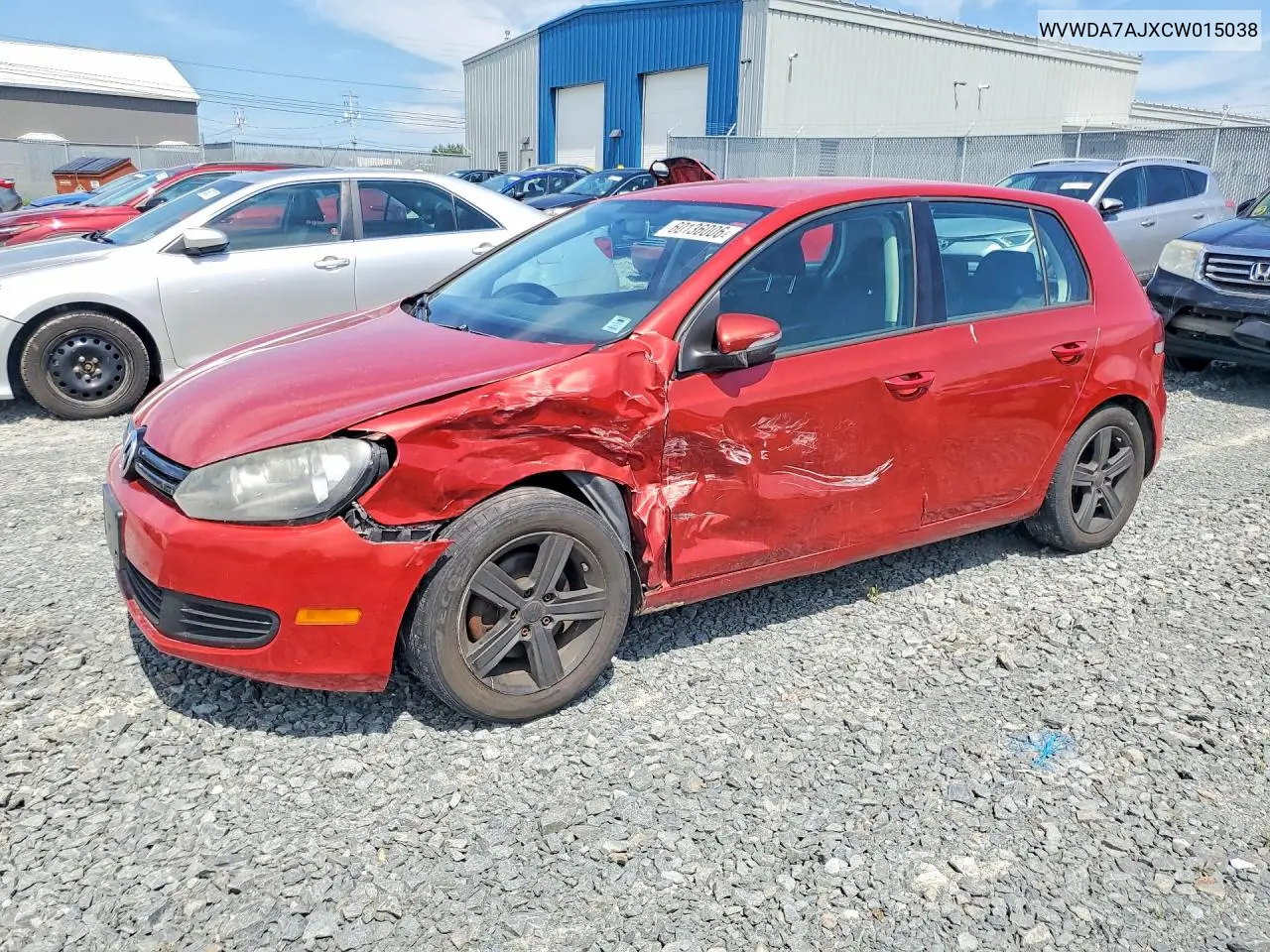 2012 Volkswagen Golf VIN: WVWDA7AJXCW015038 Lot: 60136006