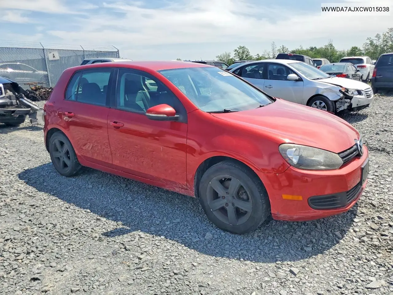 2012 Volkswagen Golf VIN: WVWDA7AJXCW015038 Lot: 60136006
