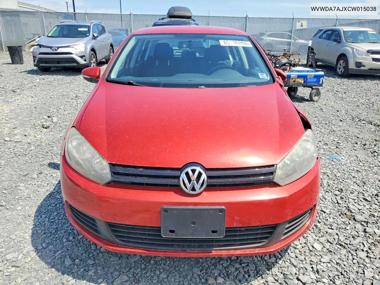 2012 Volkswagen Golf VIN: WVWDA7AJXCW015038 Lot: 60136006