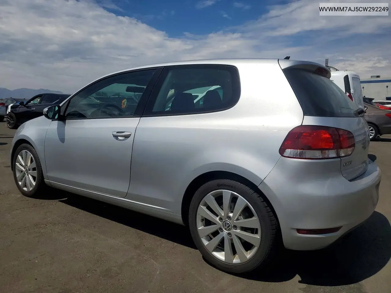 2012 Volkswagen Golf VIN: WVWMM7AJ5CW292249 Lot: 60529646