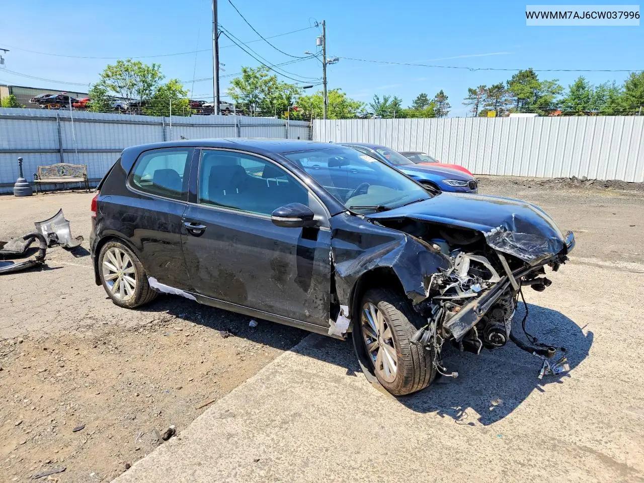 2012 Volkswagen Golf VIN: WVWMM7AJ6CW037996 Lot: 61515596