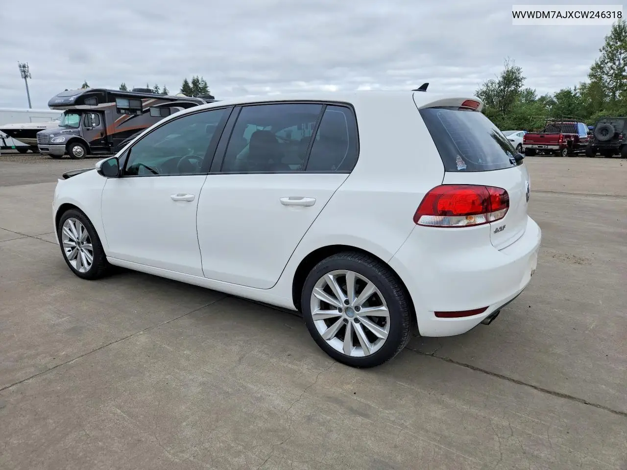 2012 Volkswagen Golf VIN: WVWDM7AJXCW246318 Lot: 85995235