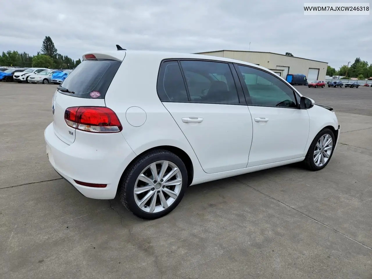 2012 Volkswagen Golf VIN: WVWDM7AJXCW246318 Lot: 85995235