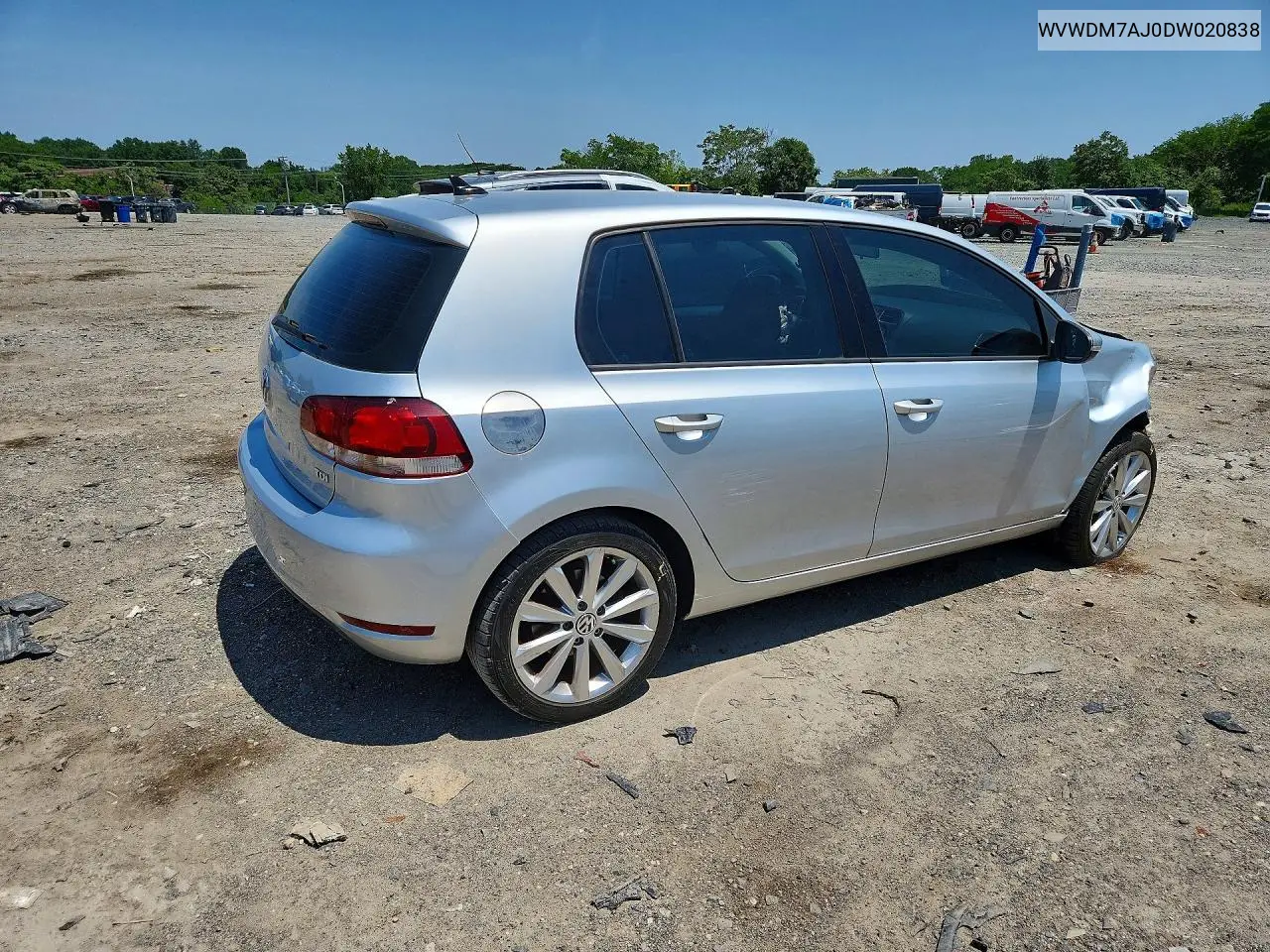 2013 Volkswagen Golf VIN: WVWDM7AJ0DW020838 Lot: 60967886