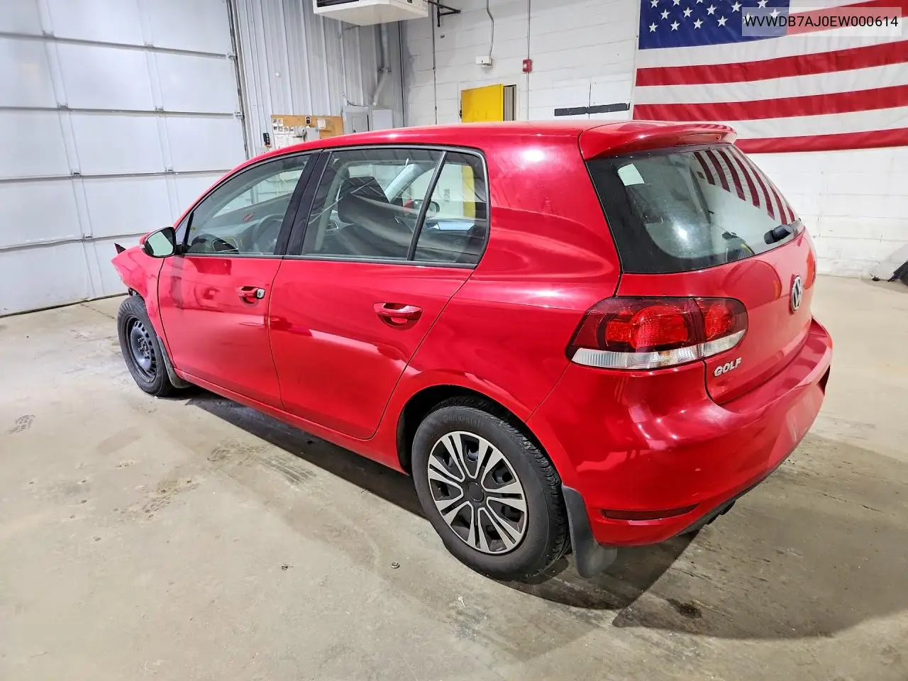 2014 Volkswagen Golf VIN: WVWDB7AJ0EW000614 Lot: 60945086