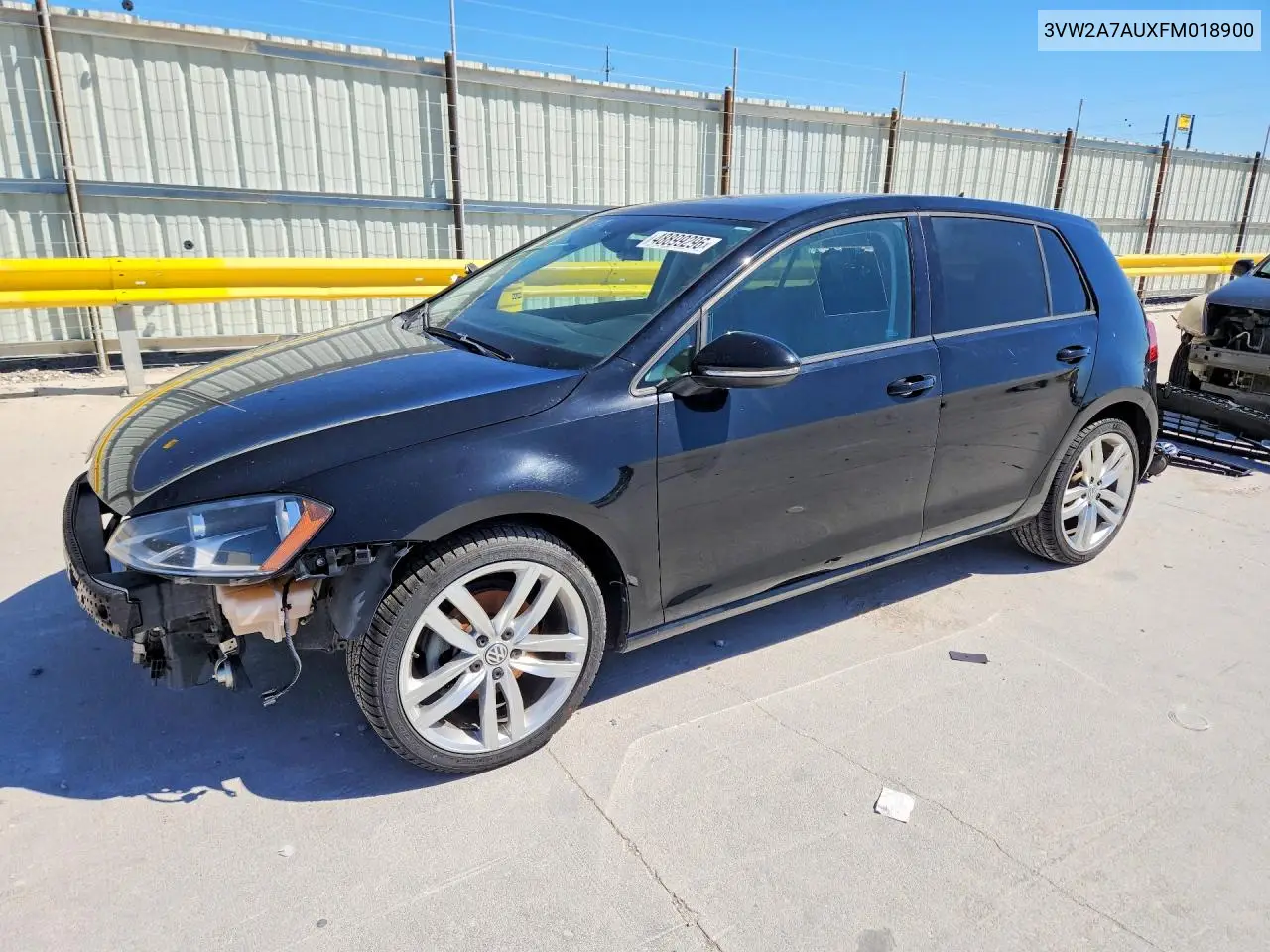 2015 Volkswagen Golf Tdi VIN: 3VW2A7AUXFM018900 Lot: 48899296