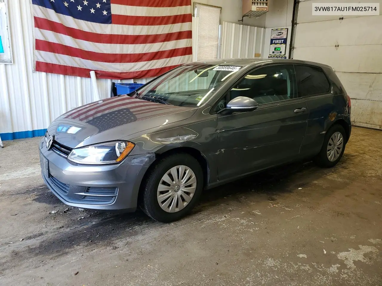 2015 Volkswagen Golf VIN: 3VW817AU1FM025714 Lot: 58959646