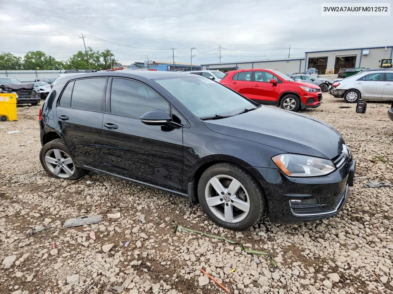 2015 Volkswagen Golf Tdi VIN: 3VW2A7AU0FM012572 Lot: 59001606