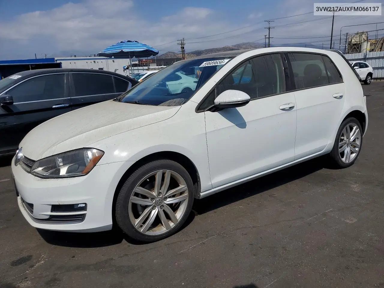 2015 Volkswagen Golf VIN: 3VW217AUXFM066137 Lot: 59689656