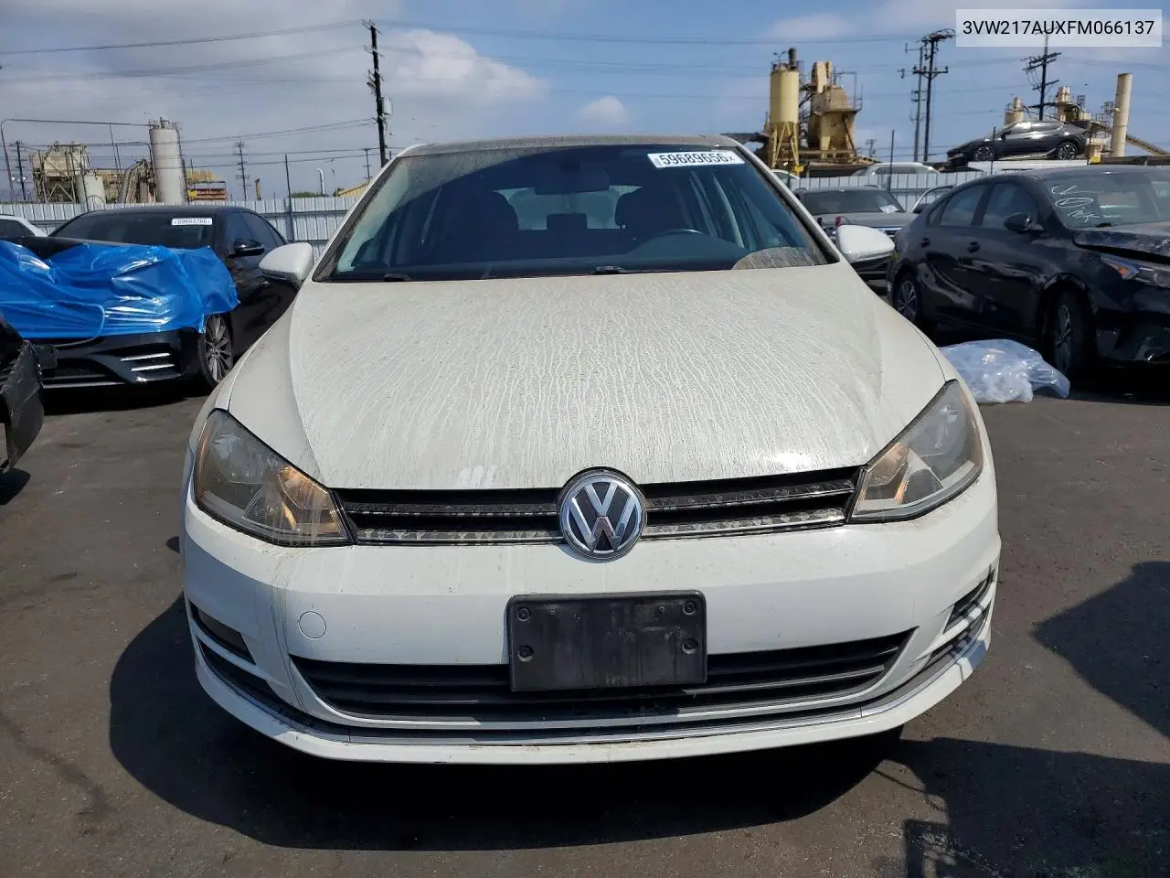2015 Volkswagen Golf VIN: 3VW217AUXFM066137 Lot: 59689656