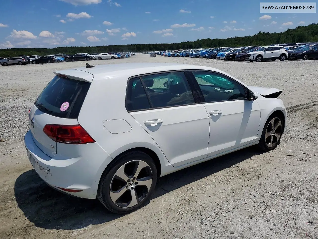 2015 Volkswagen Golf Tdi VIN: 3VW2A7AU2FM028739 Lot: 60149436