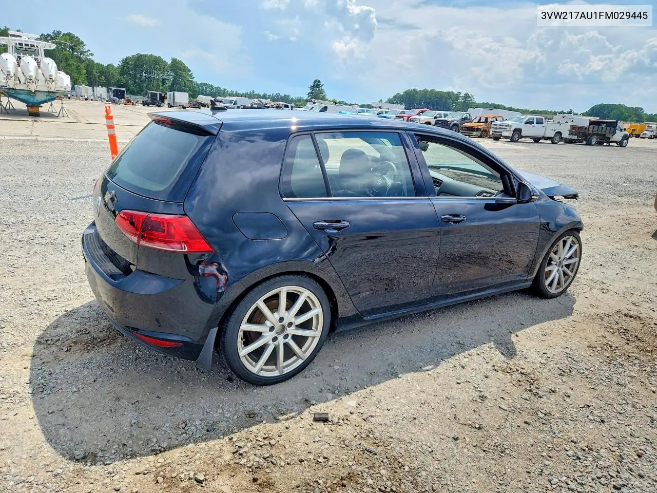 2015 Volkswagen Golf VIN: 3VW217AU1FM029445 Lot: 60196456