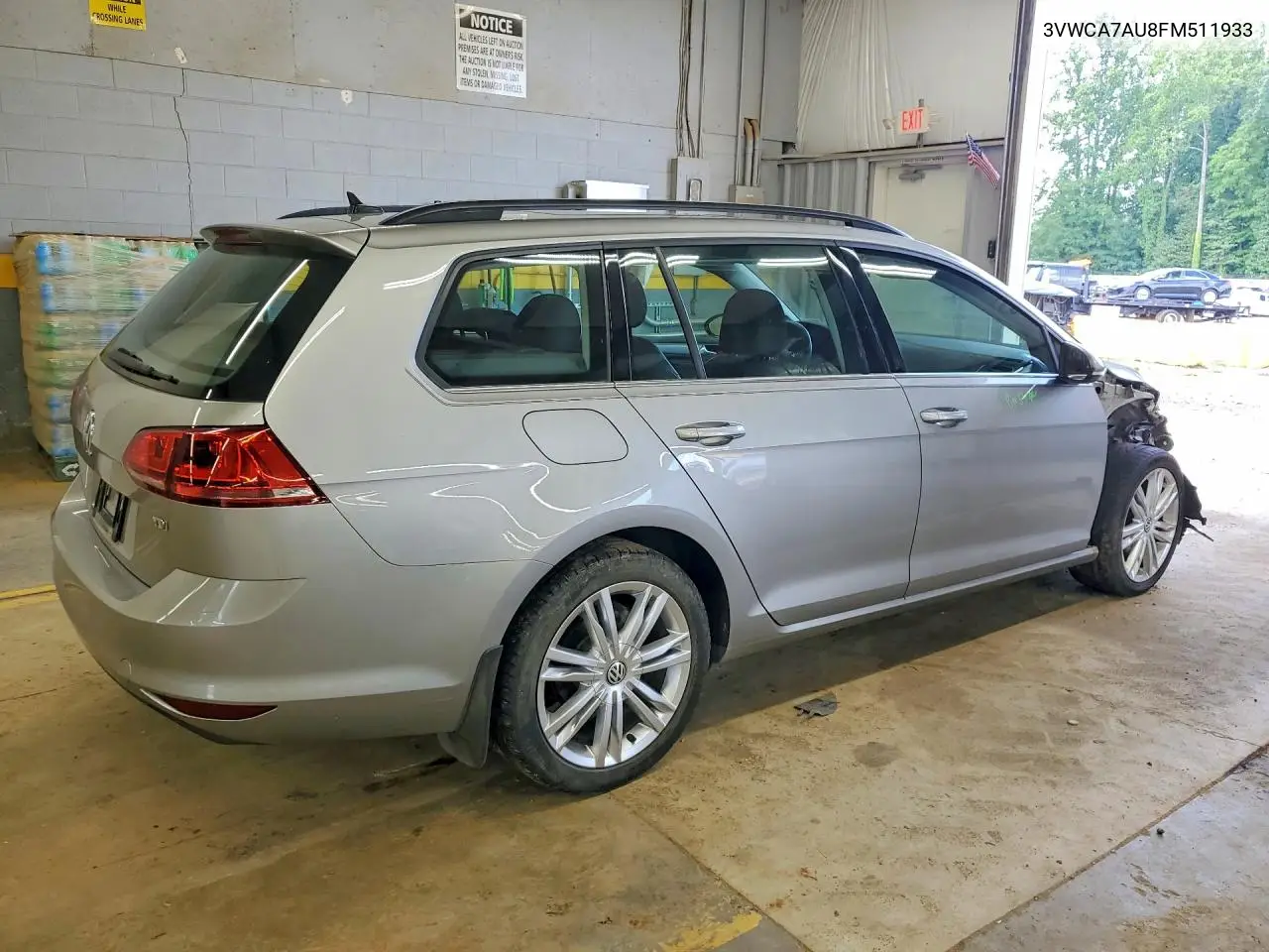 2015 Volkswagen Golf Sportwagen Tdi S VIN: 3VWCA7AU8FM511933 Lot: 60824196