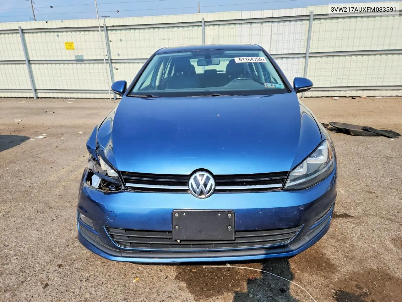 2015 Volkswagen Golf VIN: 3VW217AUXFM033591 Lot: 61164756