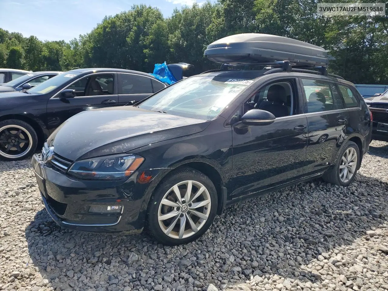 2015 Volkswagen Golf Sportwagen S VIN: 3VWC17AU2FM519588 Lot: 61700336