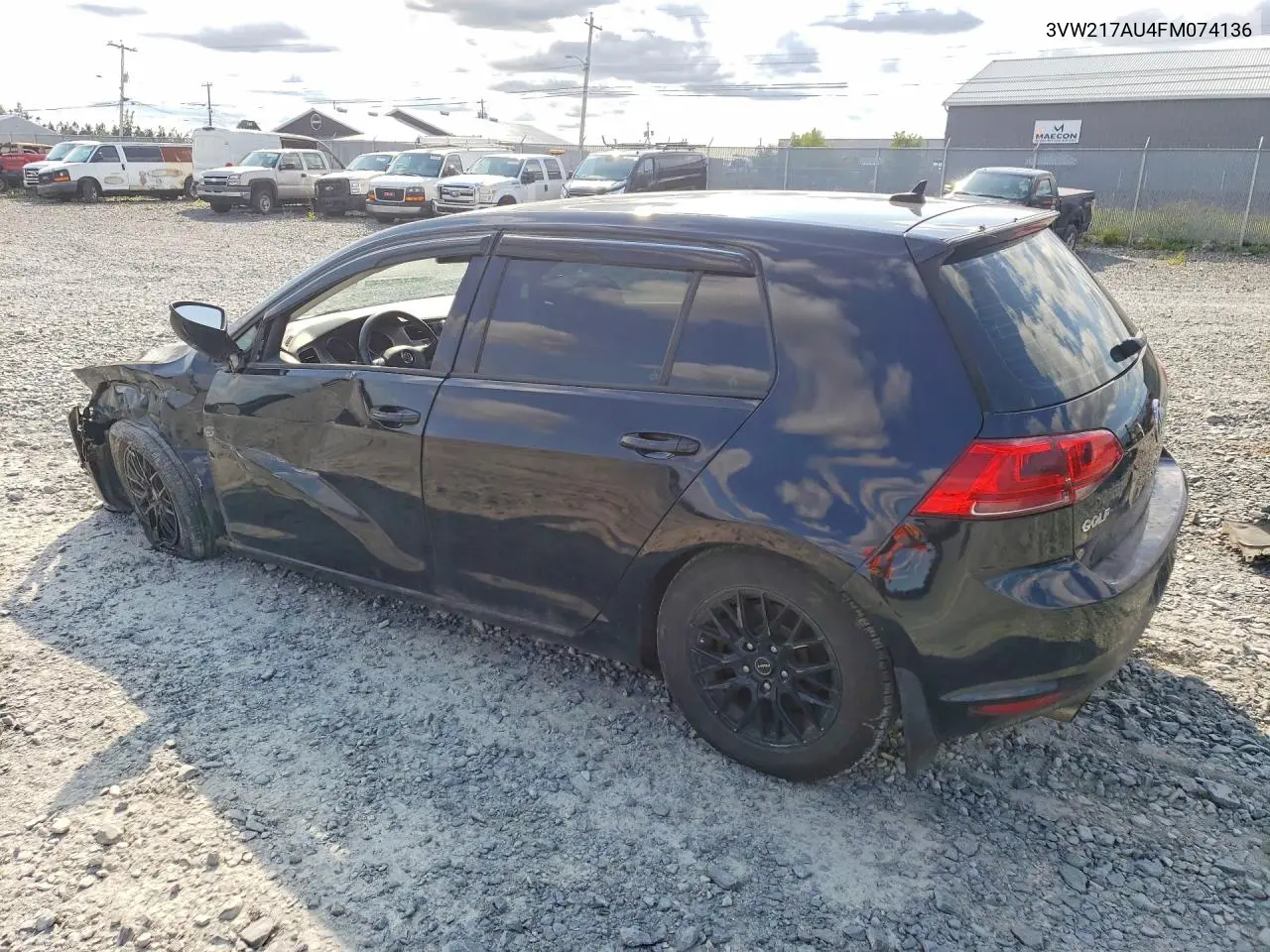 2015 Volkswagen Golf VIN: 3VW217AU4FM074136 Lot: 61841276