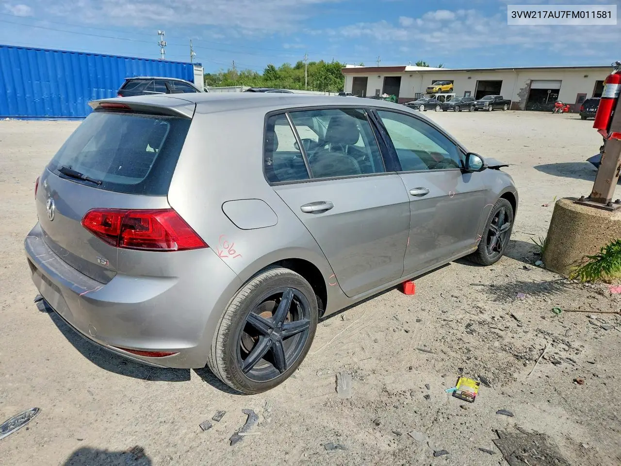 2015 Volkswagen Golf VIN: 3VW217AU7FM011581 Lot: 62108606
