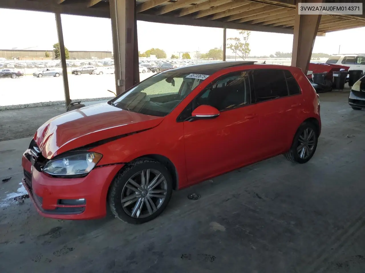 3VW2A7AU0FM014371 2015 Volkswagen Golf Tdi