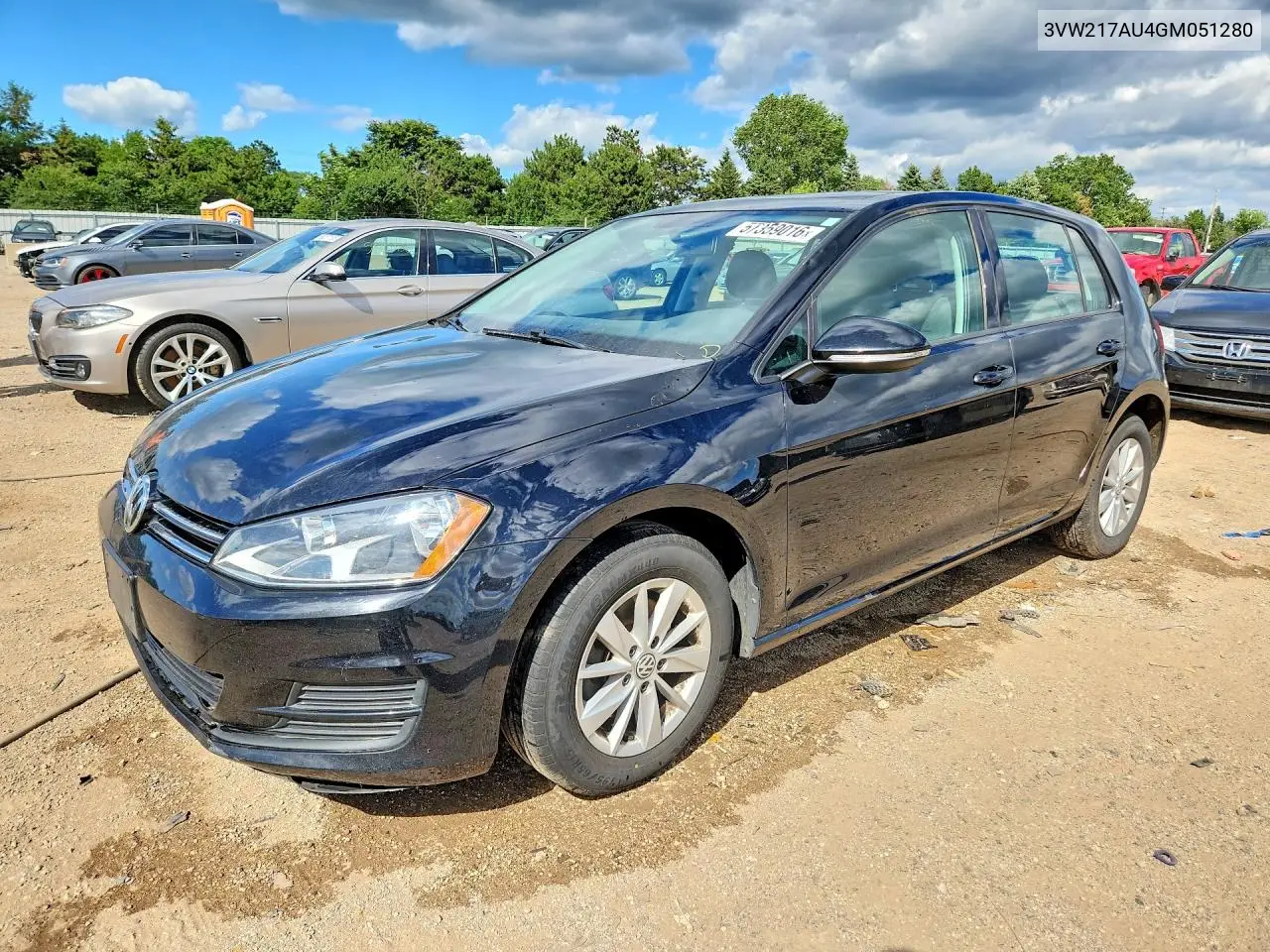2016 Volkswagen Golf S VIN: 3VW217AU4GM051280 Lot: 57359016