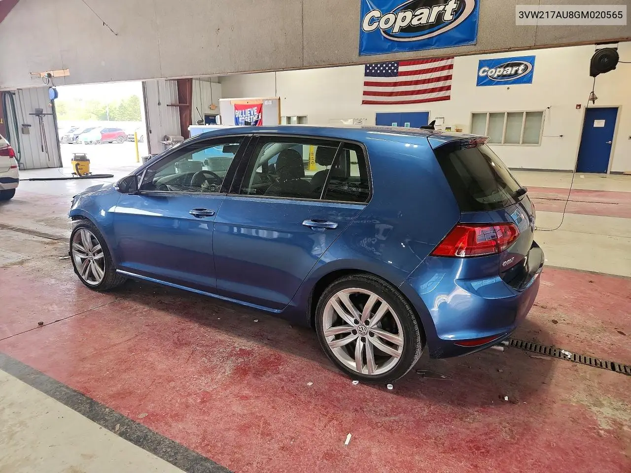2016 Volkswagen Golf S/Se VIN: 3VW217AU8GM020565 Lot: 58264256
