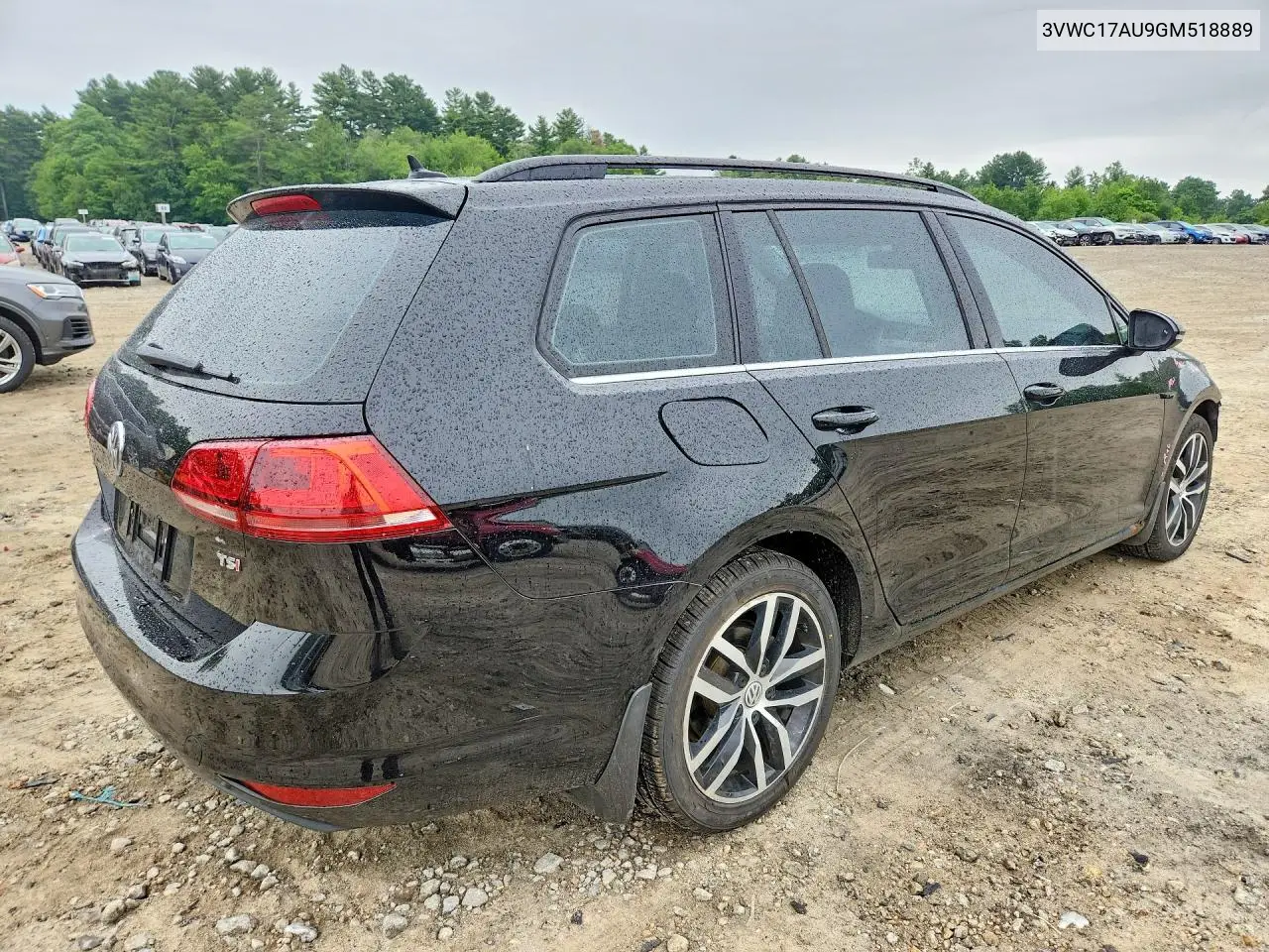 2016 Volkswagen Golf Sportwagen S VIN: 3VWC17AU9GM518889 Lot: 59095066