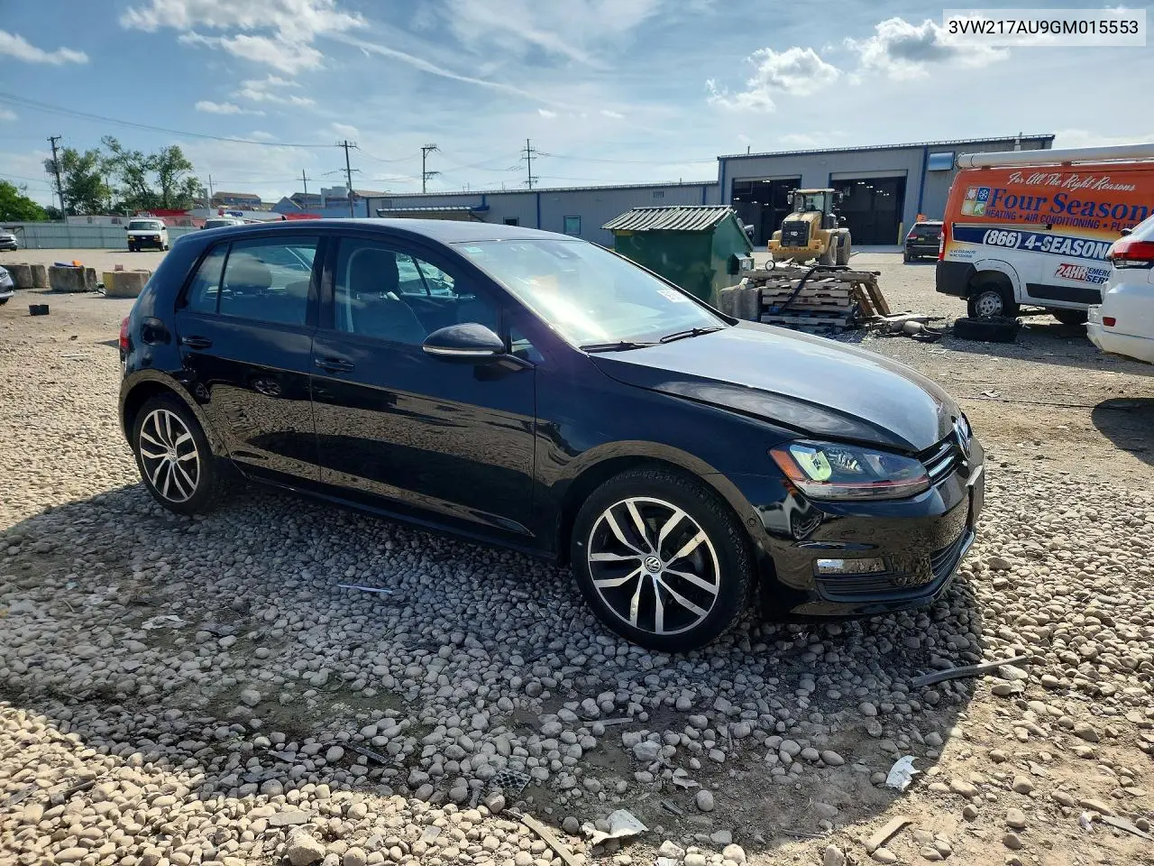 2016 Volkswagen Golf S/Se/Sel VIN: 3VW217AU9GM015553 Lot: 59138116