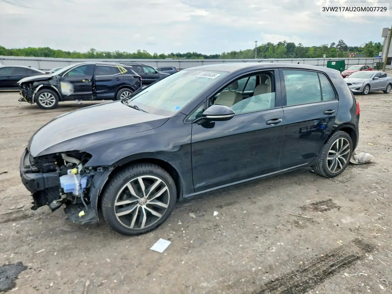 2016 Volkswagen Golf Tdi S/Tdi Se/Tdi Sel VIN: 3VW217AU2GM007729 Lot: 59688436