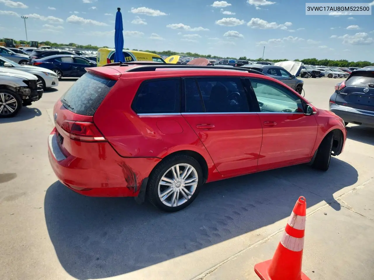 2016 Volkswagen Golf Sportwagen S VIN: 3VWC17AU8GM522500 Lot: 60088506