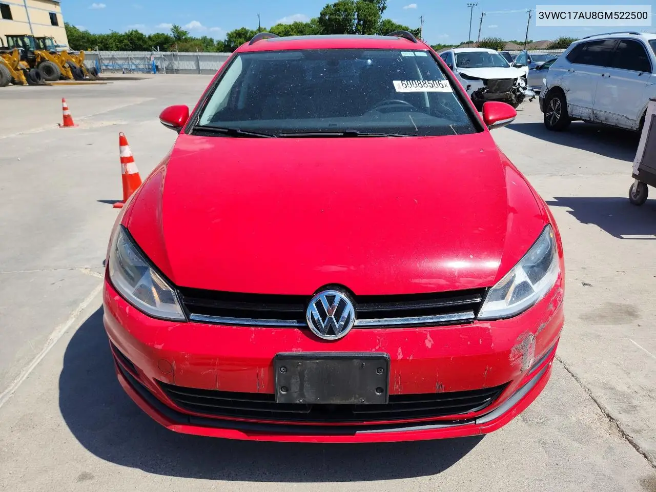 2016 Volkswagen Golf Sportwagen S VIN: 3VWC17AU8GM522500 Lot: 60088506