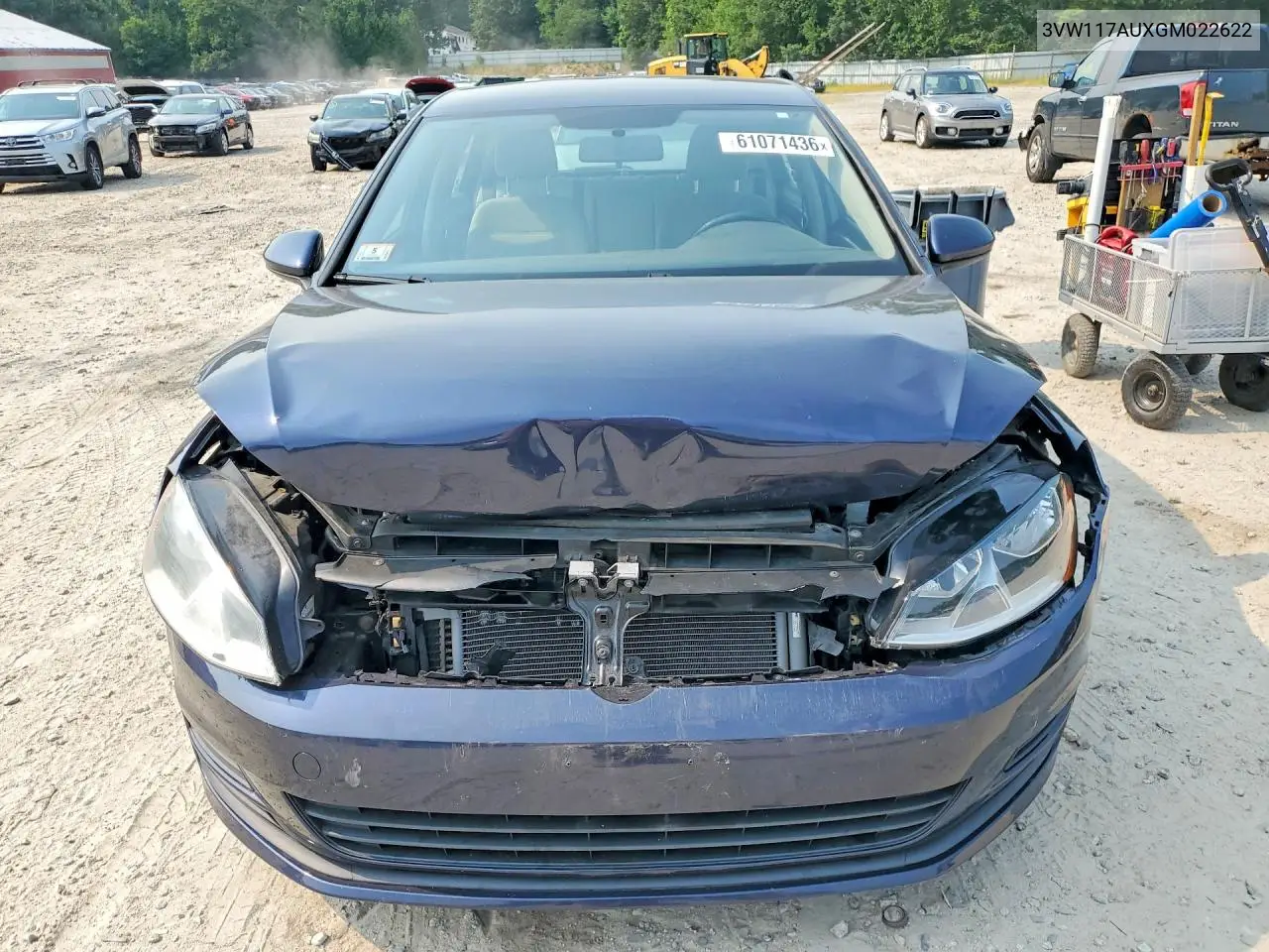 2016 Volkswagen Golf S VIN: 3VW117AUXGM022622 Lot: 61071436