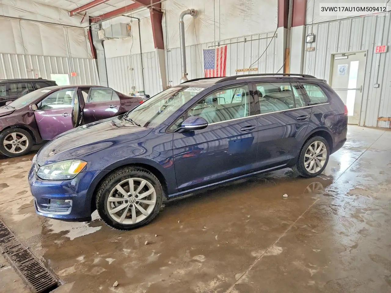 2016 Volkswagen Golf Sportwagen S VIN: 3VWC17AU1GM509412 Lot: 61696976