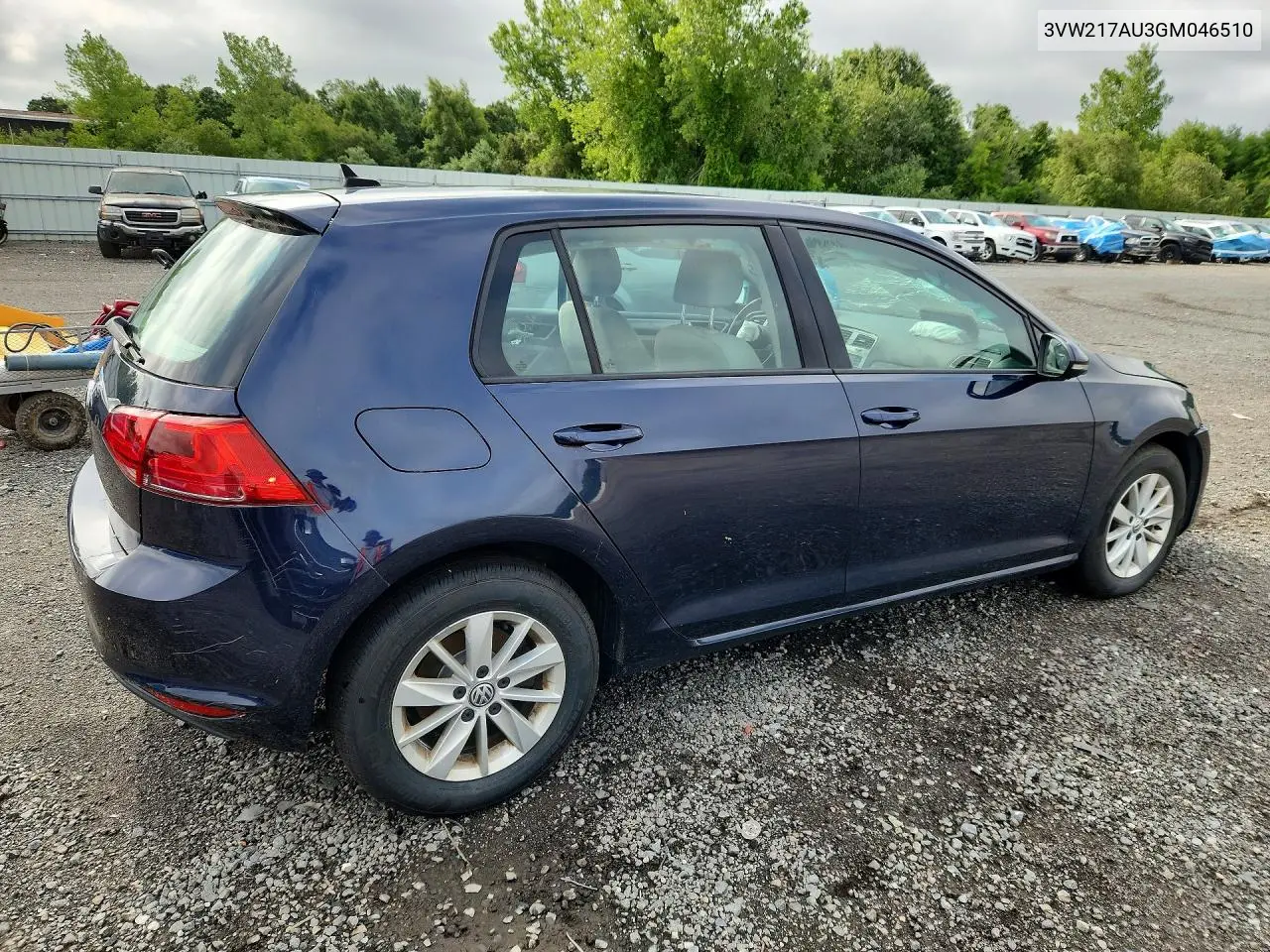 2016 Volkswagen Golf S/Se/Sel VIN: 3VW217AU3GM046510 Lot: 62168366