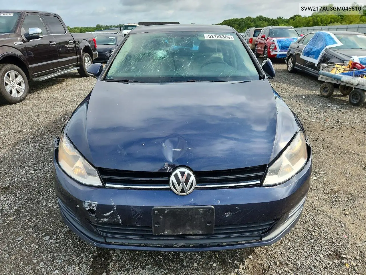 2016 Volkswagen Golf S/Se/Sel VIN: 3VW217AU3GM046510 Lot: 62168366