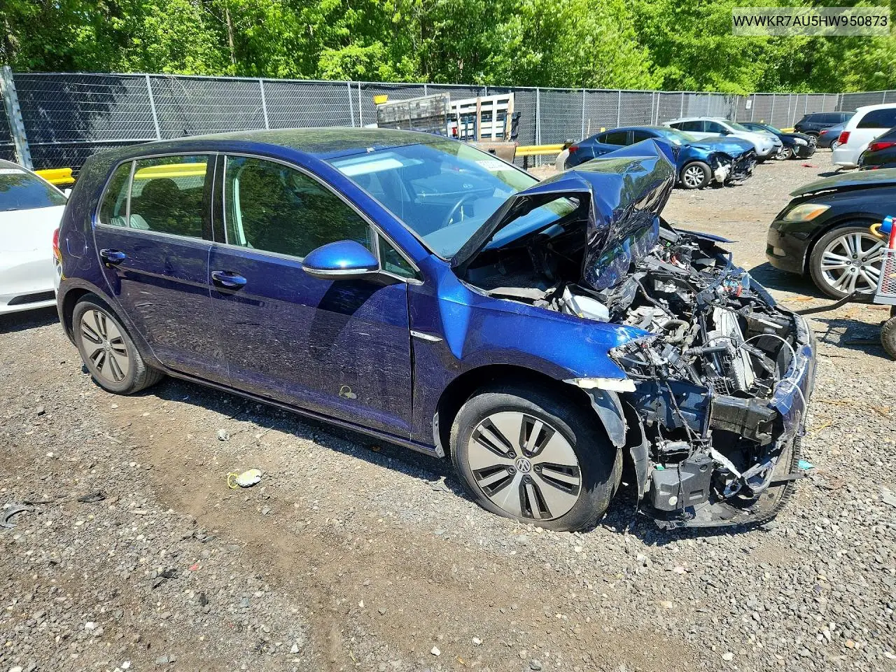 2017 Volkswagen E-Golf Se VIN: WVWKR7AU5HW950873 Lot: 52091446