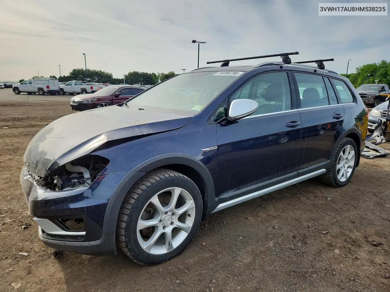 2017 Volkswagen Golf Alltrack S VIN: 3VWH17AU8HM538235 Lot: 54498796