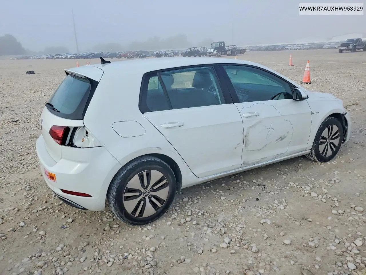 2017 Volkswagen E-Golf Se VIN: WVWKR7AUXHW953929 Lot: 54767026