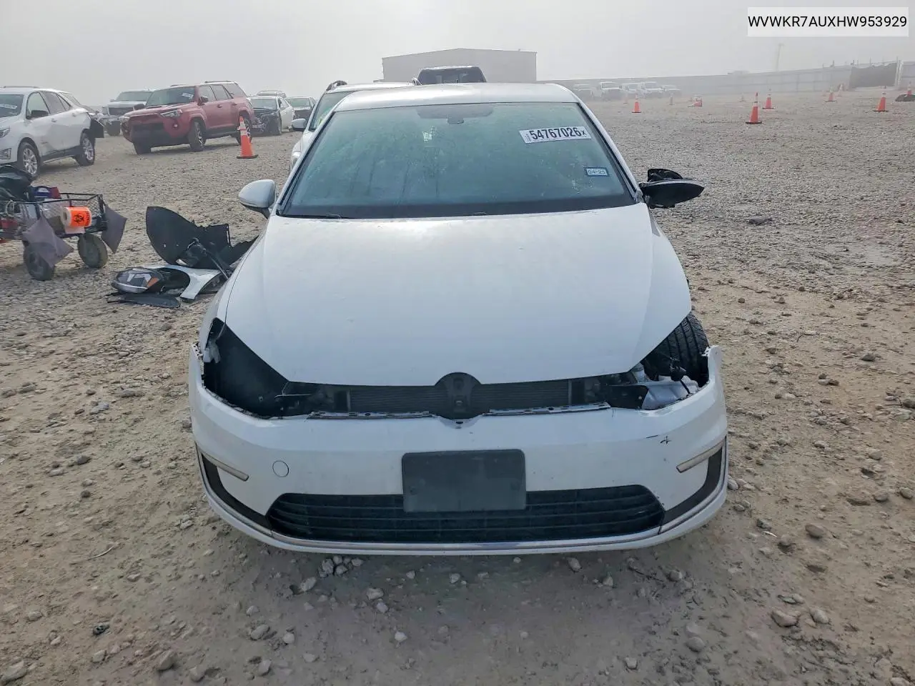 2017 Volkswagen E-Golf Se VIN: WVWKR7AUXHW953929 Lot: 54767026