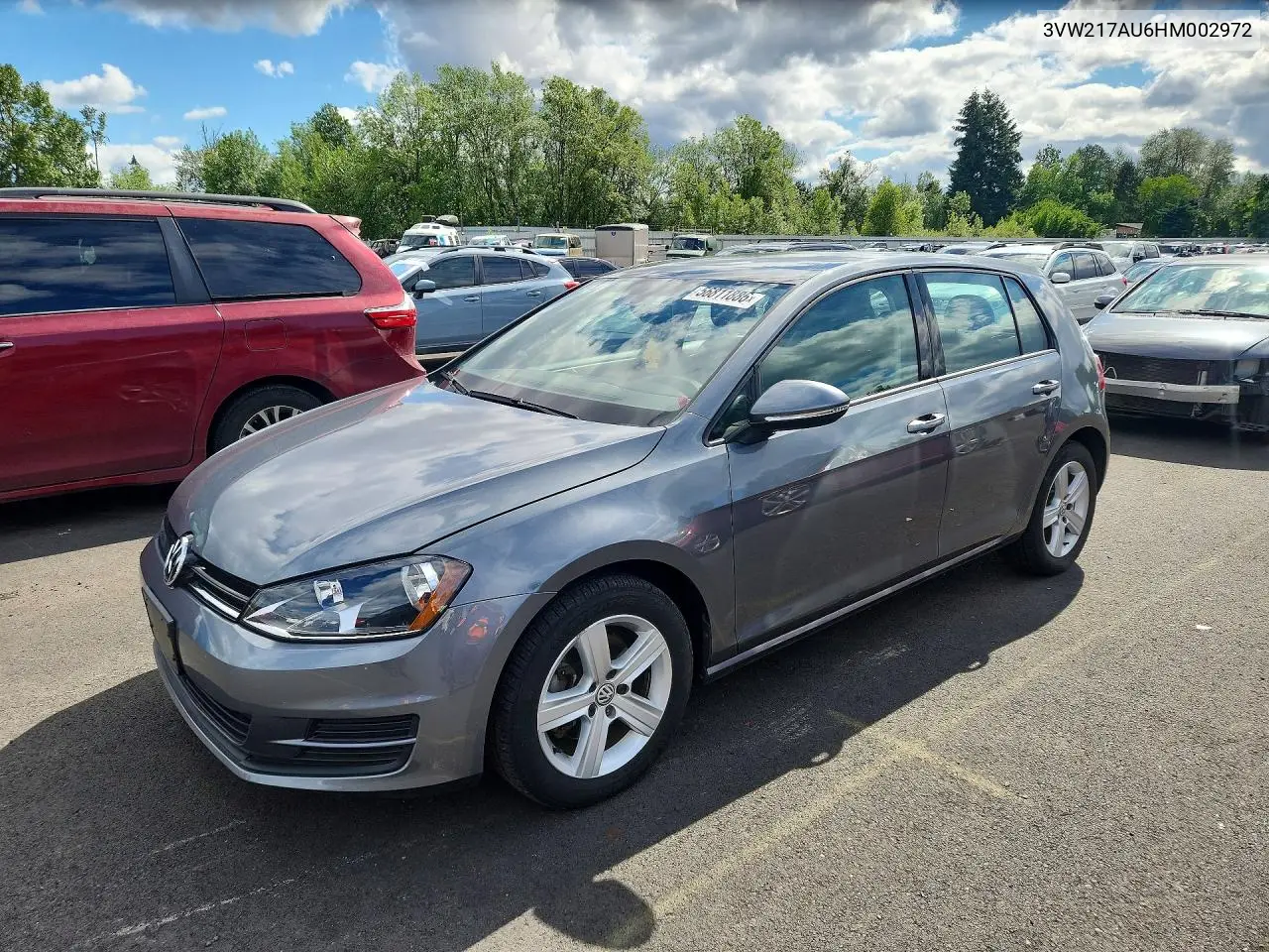 2017 Volkswagen Golf S VIN: 3VW217AU6HM002972 Lot: 56811886