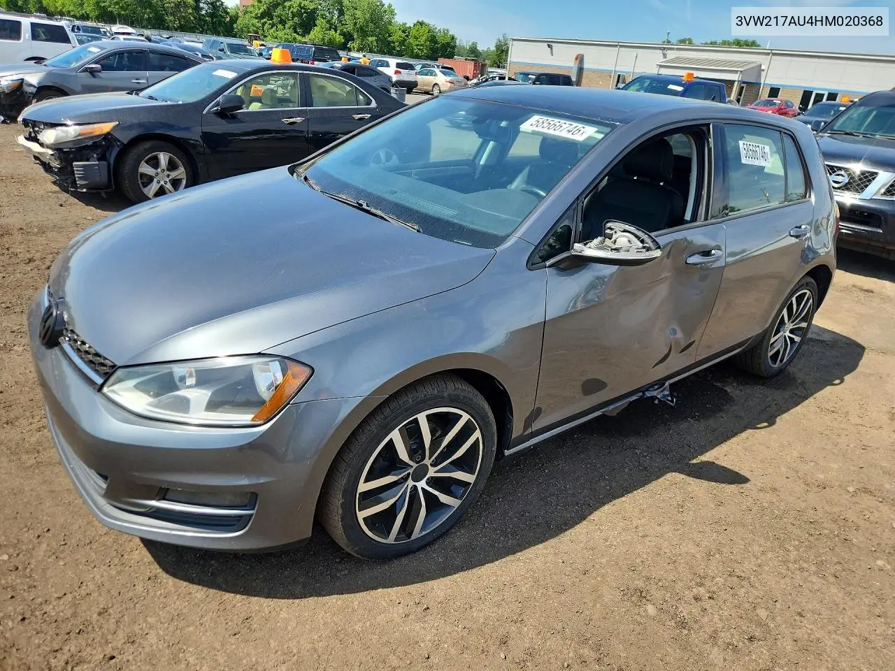 2017 Volkswagen Golf S VIN: 3VW217AU4HM020368 Lot: 58566746