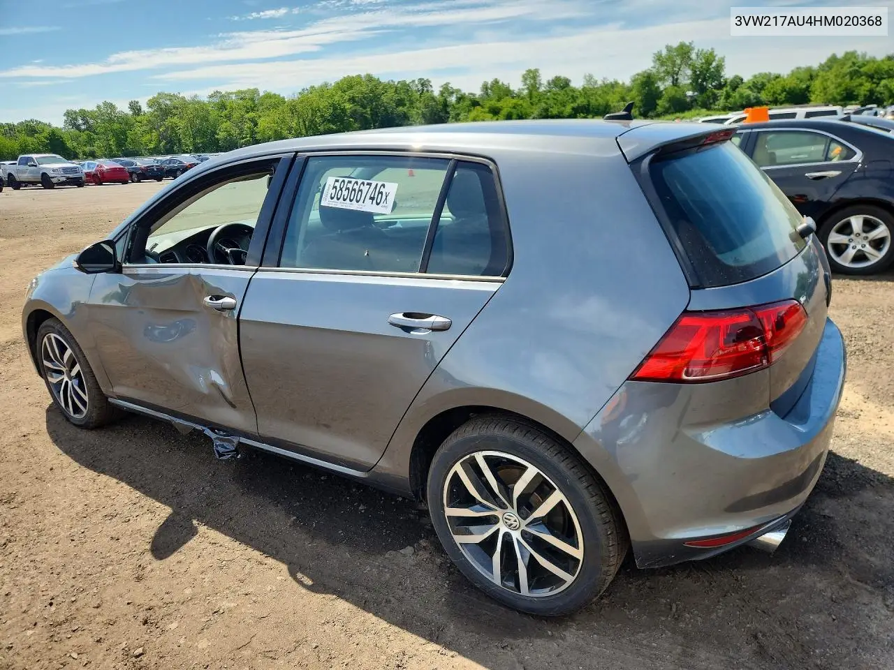 2017 Volkswagen Golf S VIN: 3VW217AU4HM020368 Lot: 58566746