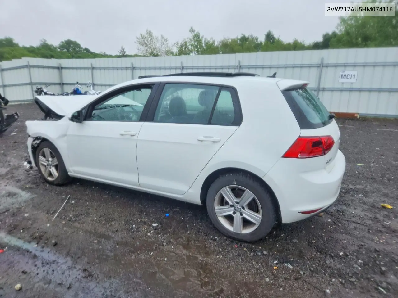 2017 Volkswagen Golf S VIN: 3VW217AU5HM074116 Lot: 59824976