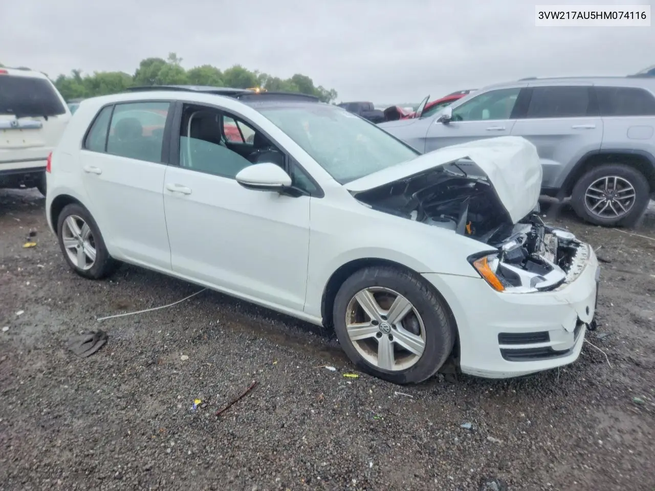 2017 Volkswagen Golf S VIN: 3VW217AU5HM074116 Lot: 59824976