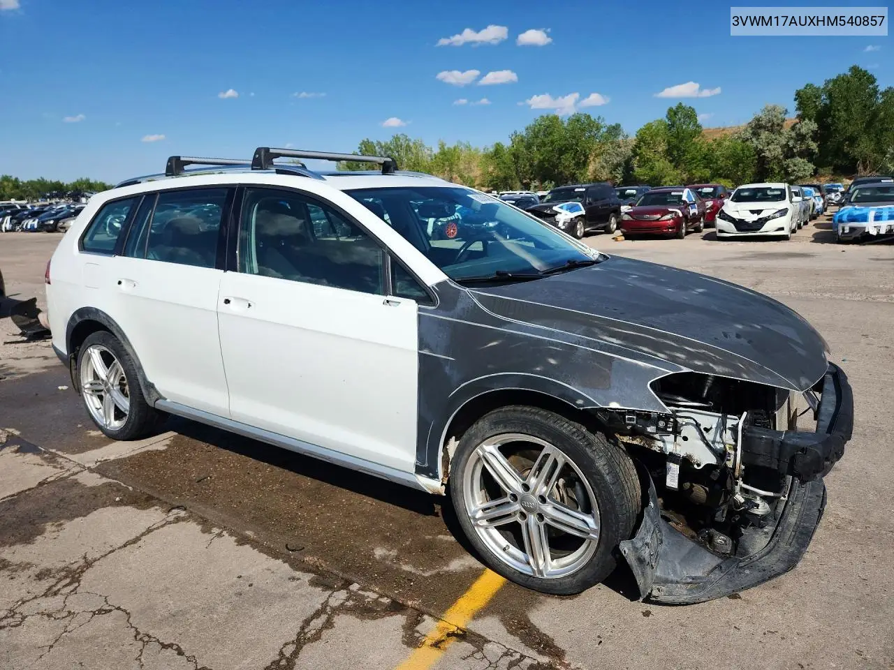 2017 Volkswagen Golf Alltrack S/Se VIN: 3VWM17AUXHM540857 Lot: 60245496
