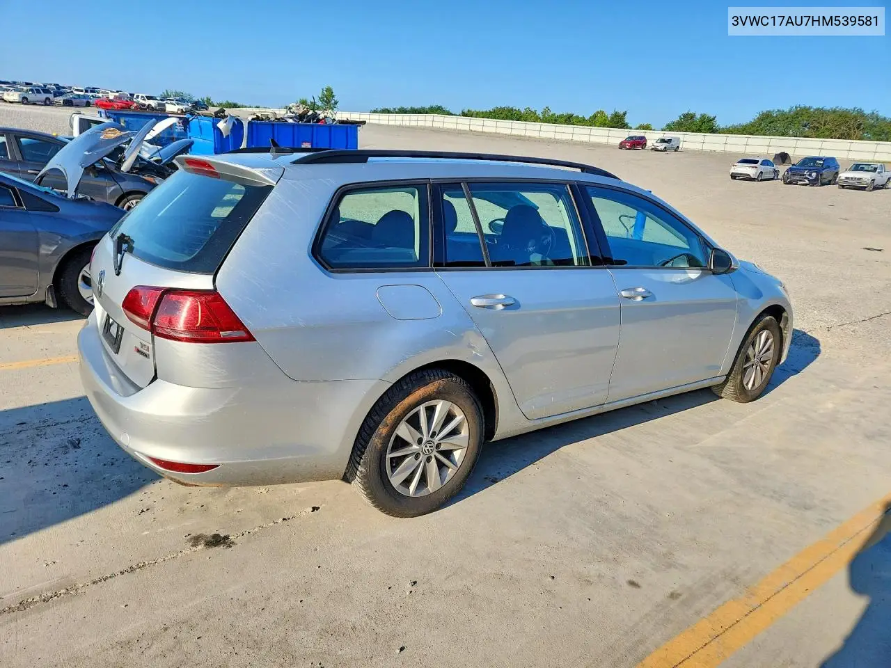 2017 Volkswagen Golf Sportwagen S VIN: 3VWC17AU7HM539581 Lot: 60563926