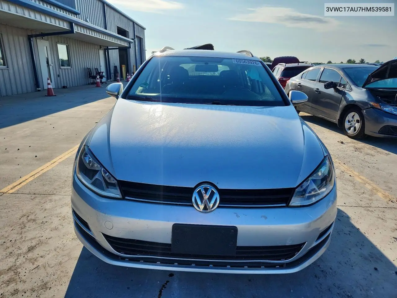 2017 Volkswagen Golf Sportwagen S VIN: 3VWC17AU7HM539581 Lot: 60563926